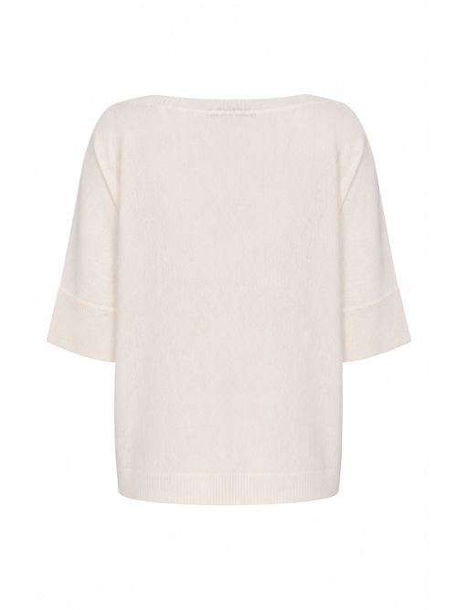 Maglia in lino con ricamo macramé D. Exterior | 6208023AVOR